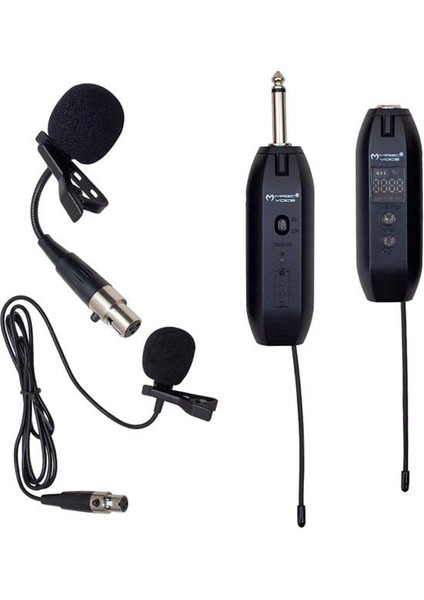 MV-19589 Uhf Yaka Tipi Enstrüman Ikili Mikrofon Set