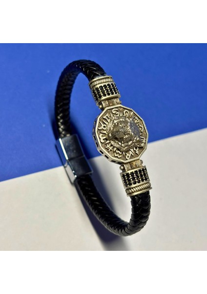 El Işçiliği ile Üretilmiş Hakiki Deri Erkek Bileklik