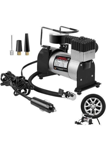 Profesyonel Metal Oto Araç Hava Kompresörü 12V