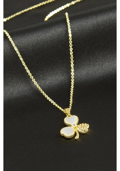 Yonca Sedef Lüks Çelik Kolye