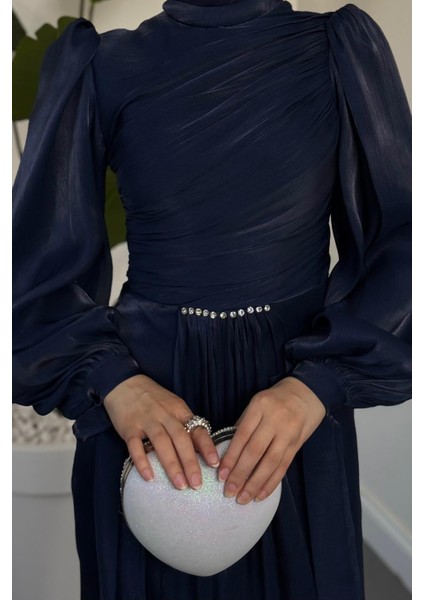 Cleane Beli Taşlı Ja Jan Abiye Lacivert fırsatları