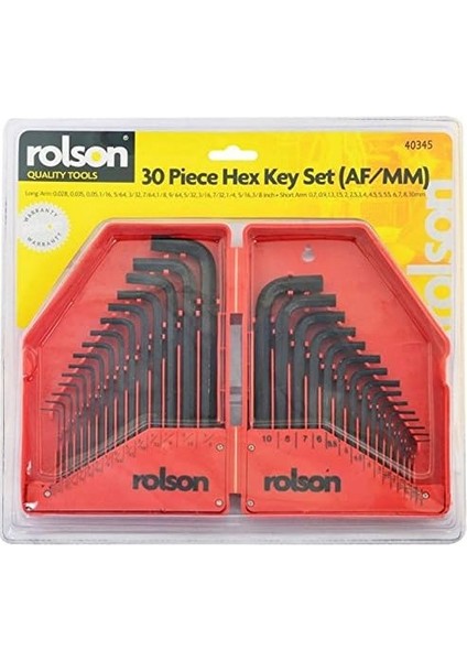 40345 30 Pc Mm/ımp Hex Key Set
