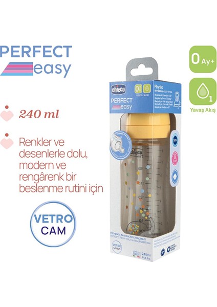 Perfect Easy Biberon Cam 240 ml Yavaş Akış-Unisex (2 Adet) fiyatları