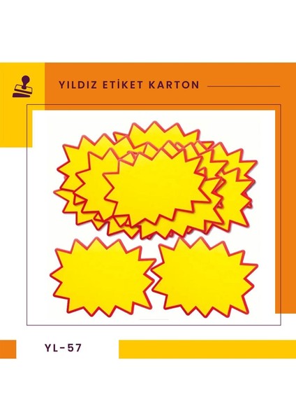 100 Adet 5 × 7 cm Sarı Yıldız Karton Etiketi, Mağaza, Bakkal ve Süpermarket Boş Yıldız Etiketi fiyatları