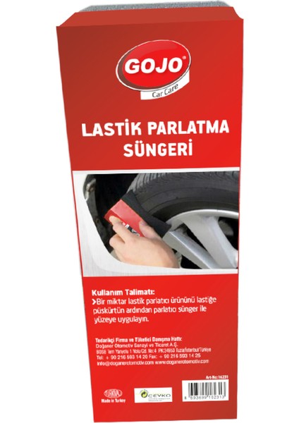 Gojo Lastik Parlatma Süngeri (3 Adet) fiyatları