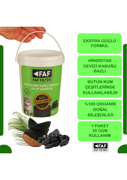 Kedi Kumu Koku Giderici 500 gr Aktif Karbon Koku Giderici fırsatları