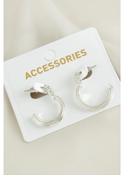 Yarım Halka Yeni Sezon Metal Küpe