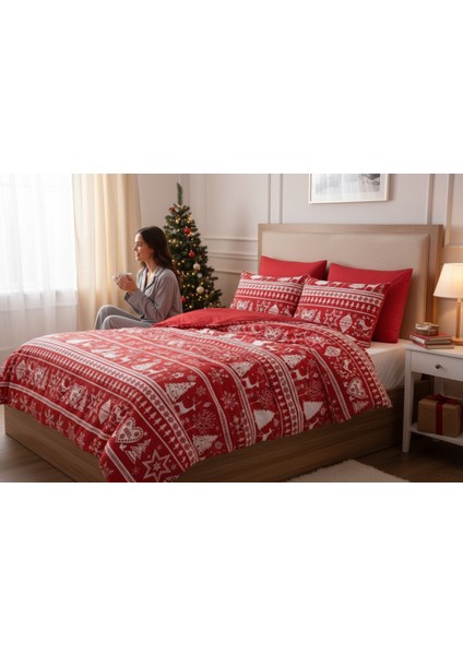 Kırmızı Mature Nevresim Seti Çift Kişilik Snowmas modelleri