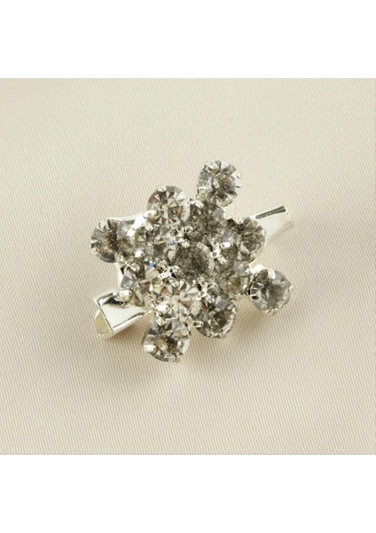 Kare Figürlü Taşlı Broş