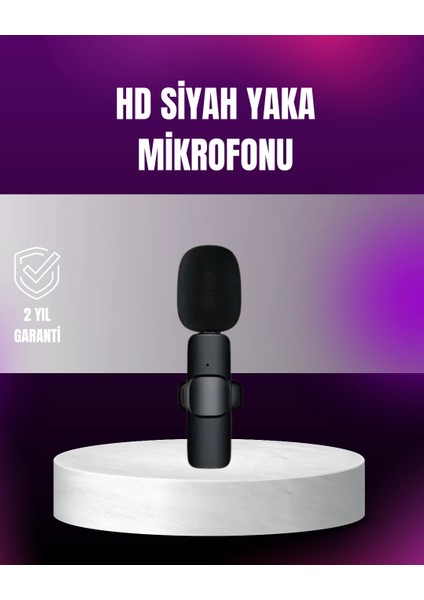 Bfs iPhone Uyumlu Çift Mikrofonlu Kablosuz Yaka Seti Profesyonel Ses