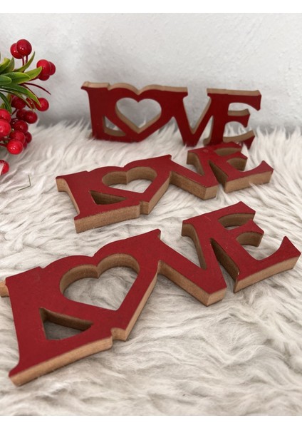 Kırmızı Ahşap Love Yazısı Sevgililer Günü Dekorasyon Sürpriz fiyatları