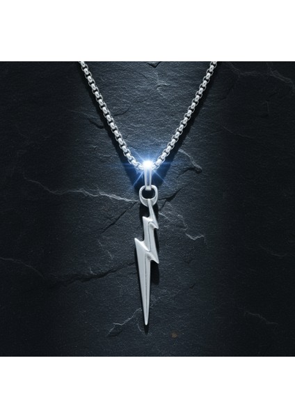 Şimşek - The Flash Gümüş Kaplama Örme Zincir Kolye fırsatları