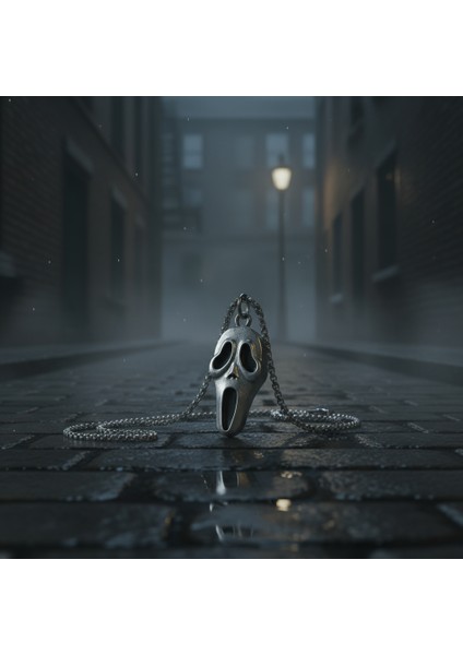 Scream - Çığlık Gümüş Kaplama Örme Zincir Kolye modelleri