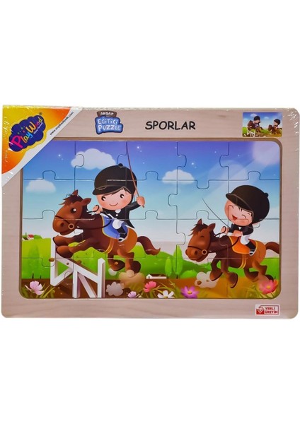 Ony-85-86-87-88 Ahşap Eğitici Puzzle Sporlar -Onyıl indirimleri