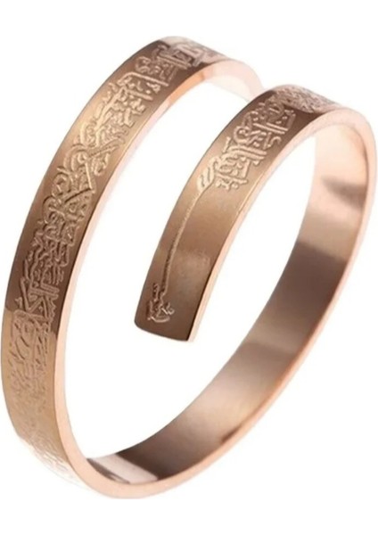 Çelik Ayetel Kürsi Yazılı Ayarlanabilir Yüzük modelleri