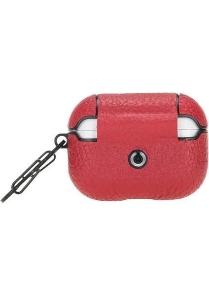 Apple Airpods Pro Uyumlu Deri Kılıf Juni Erc2 Kırmızı modelleri