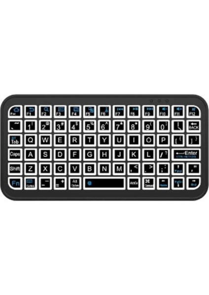 Mini Klavye Smarttv Işıklı Bluetooth Kablosuz Televizyon Ps3 Dizüstü Tabletler ve Telefonlar Için