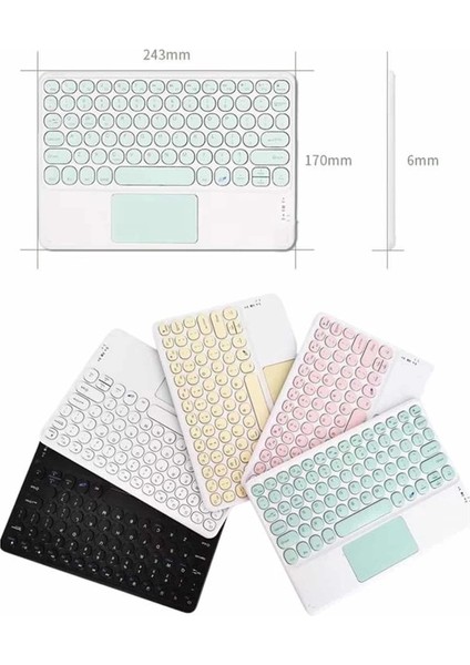 Touchpad Tüm Cihazlara Uyumlu Bluetooth Klavye Touchpad Slim Kablosuz Wifi Q Klavye indirimleri