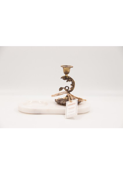 El Yapımı Mermer Taşlı Bronz Mumluk modelleri