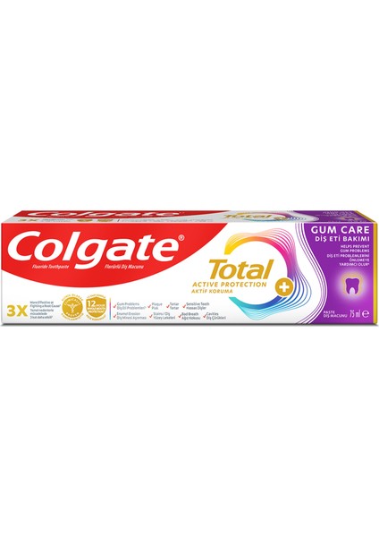 Total Aktif Koruma Diş Macunu 75 ml 4 Adet
