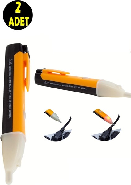 1 Adet Dedektörlü Temassız Işıklı Kablo Voltaj Test Elektrik Kaçak Dijital Kontrol Kalemi Cihazı fiyatları