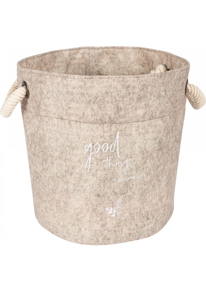 1 Adet - Mini Boy Kulplu Yuvarlak Düzenleyici Çok Amaçlı Kolay Taşınabilen Organizer Keçe Sepet indirimleri