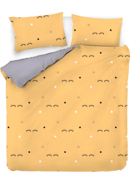 Nevresim Seti Çift Kişilik Baskılı Dide Sarı Mature fırsatları