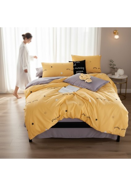 Nevresim Seti Çift Kişilik Baskılı Dide Sarı Mature indirimleri