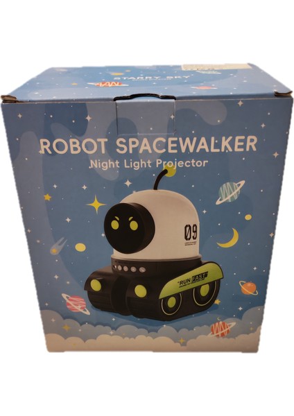 Bluetooth Robot Çocuk Gece Lambası Projeksiyon Işıldak Film Rulo modelleri