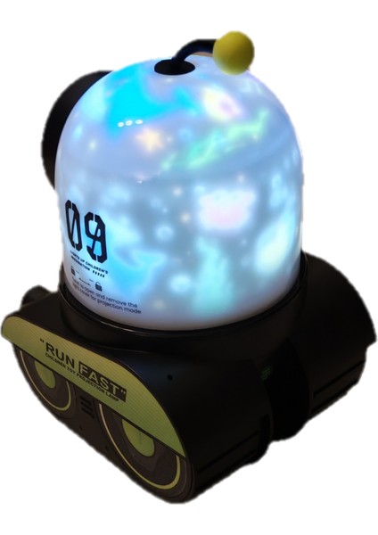 Bluetooth Robot Çocuk Gece Lambası Projeksiyon Işıldak Film Rulo fırsatları