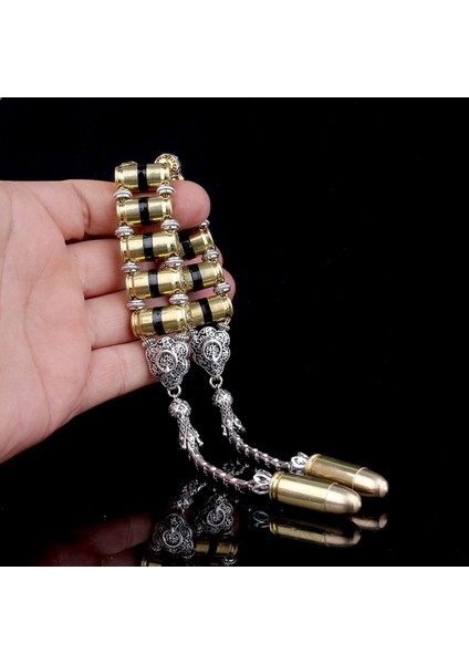 Special Design Mermi Tasarım 10 Adetli Alpaka Metal Zaza Tesbih fiyatları