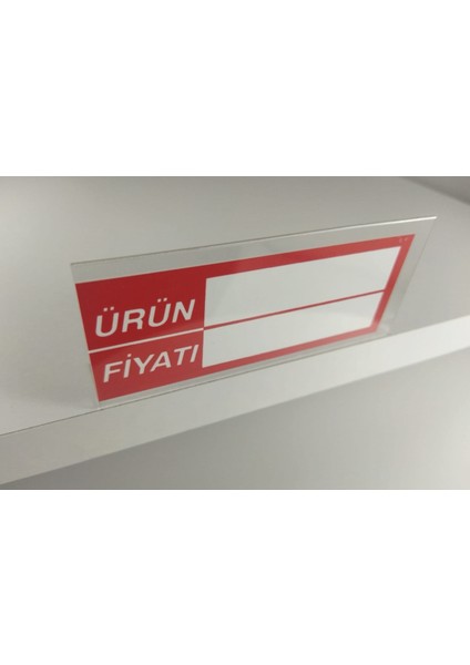 Pvc Yapışkanlı Açılı Raf Siperlik Etiketliği 4 cm x 10 cm - 50'li Paket - PLD-40100 modelleri