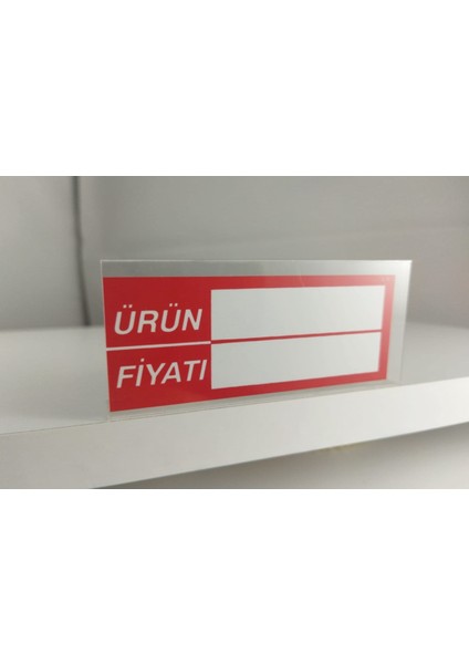 Pvc Yapışkanlı Açılı Raf Siperlik Etiketliği 4 cm x 10 cm - 50'li Paket - PLD-40100 fırsatları