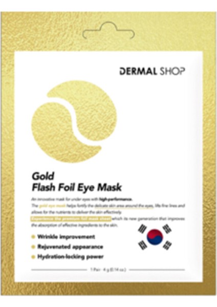 Dermal 3 Katmanlı Altın Gold Flash Foil Göz Altı Torbalarına Karşı Kağıt Göz Maskesi 4 gr (5 Adet) fiyatları