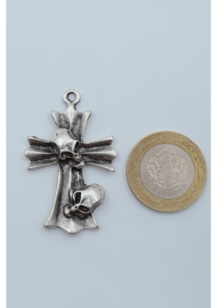 Kuru Kafa Haç Gümüş Kaplama Düz Zincir Kolye fırsatları