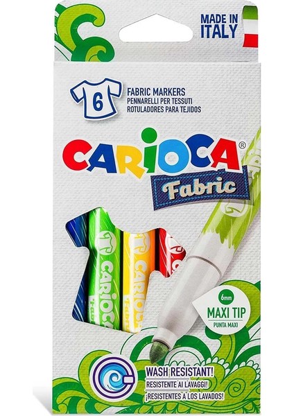 Carioca Kumaş Keçeli Boya Kalemi Maxi 6'lı fırsatları