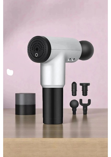 Yeni Nesil Masaj Tabancası 4 Başlıklı Sporcu Şarjlı Kablosuz Omuz Bacak Ayak Renk Seçilemez modelleri