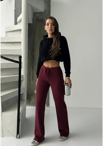 Fit Comfort Bej Salaş Pantolon Bordo A6011