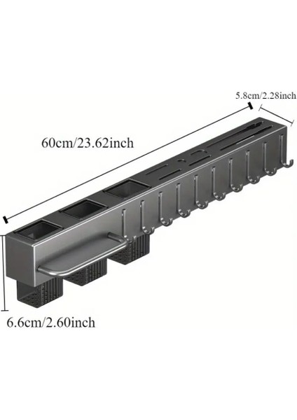 60 cm Mutfak Rafı Askılık Duvara Monte Kendinden Yapışkanlı Düzenleyici Delmeden Montaj fiyatları