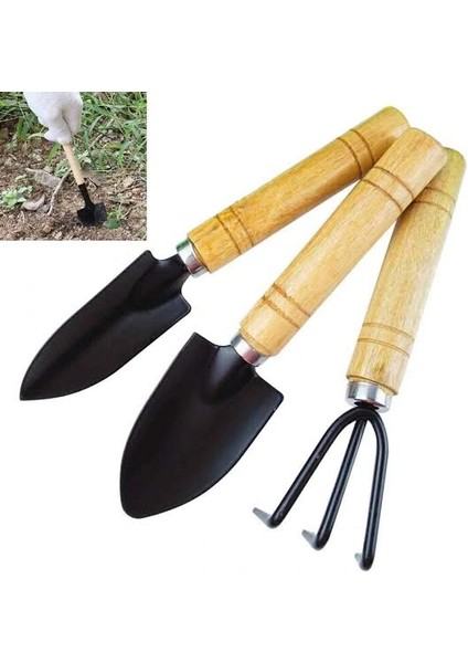 Mini Ahşap Hobi Bahçe Seti 3 Adet fiyatları