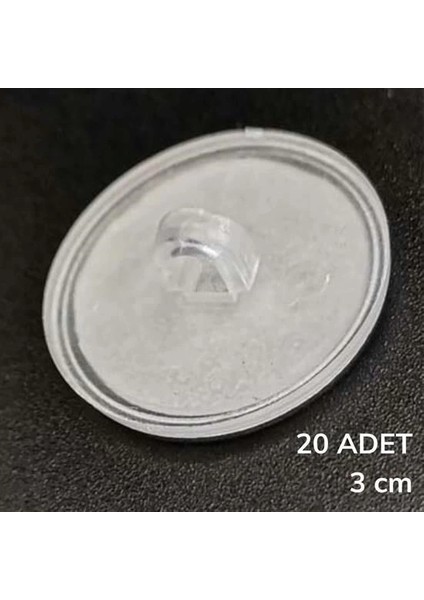 20 Adet Şeffaf Yuvarlak 3 cm Çaplı Güçlü Disk Yapışkanlar fiyatları