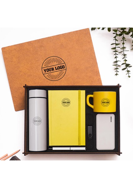 Vıp Ahşap Kutulu Kurumlara Özel Hediye Seti 3626-12