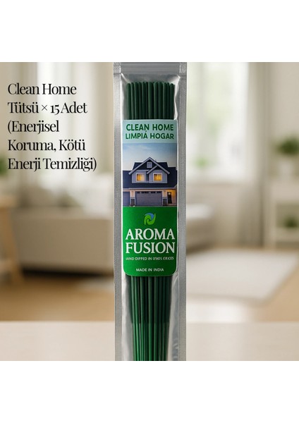 Aroma Fusion Clean Home Tütsü - Premium Tütsü × 15 Adet (Ev & Negatif Enerji Temizliği)