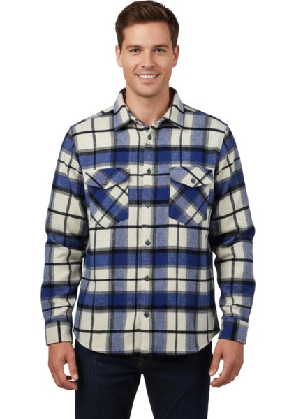 Erkek Kışlık Çift Cep Kapaklı Oduncu Gömlek BGL-ST04930