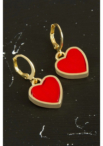 Kalp Polyester Küpe