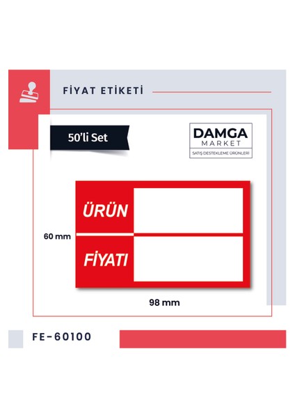 Yazılıp-Silinebilir Selefonlu Karton Raf Etiketi 6X10 cm 50 Adet fiyatları