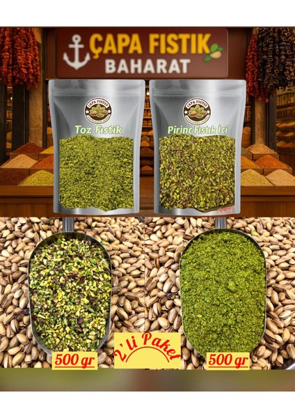 Antep Fıstık Içi, Toz Fıstık(500gr) Pirinç Fıstık(500gr)
