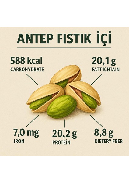 Antep Fıstık Içi, Toz Fıstık(500gr) Pirinç Fıstık(500gr) indirimleri