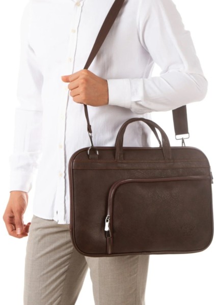 Suni Deri Evrak ve Laptop Çantası-13 Inç modelleri