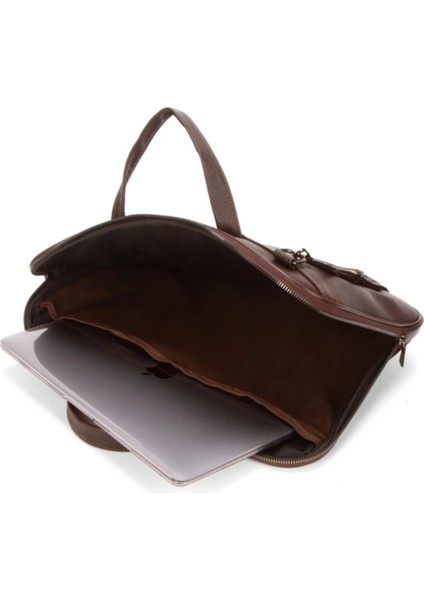 Suni Deri Evrak ve Laptop Çantası-13 Inç